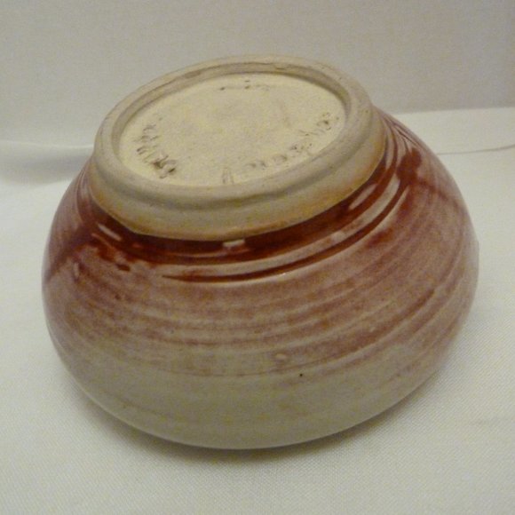 Handcrafted North Carolina Art Pottery 5 Inch 2-Handled Bowl by L3 Smith Pottery - Picture 9 of 14